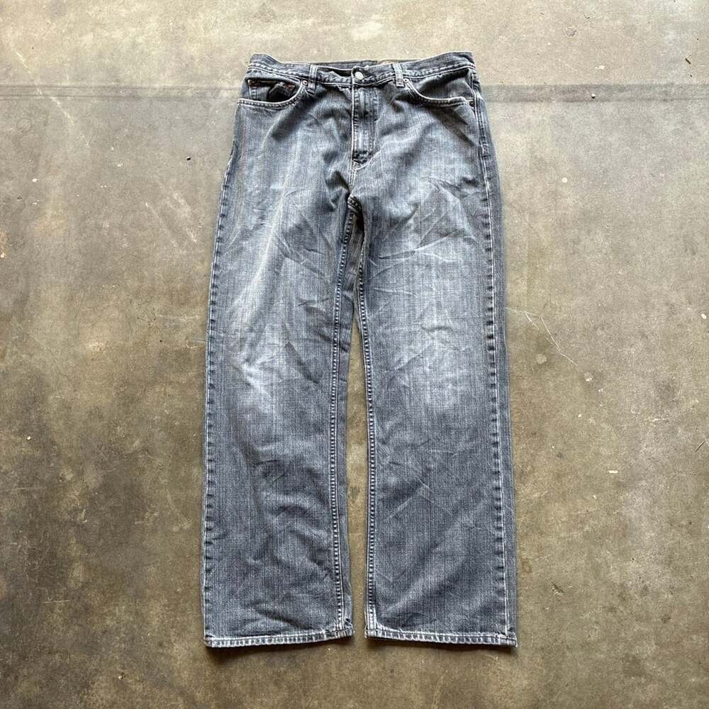 Y2K Banana Republic Jeans Size W34 L32 Grey Washed Denim